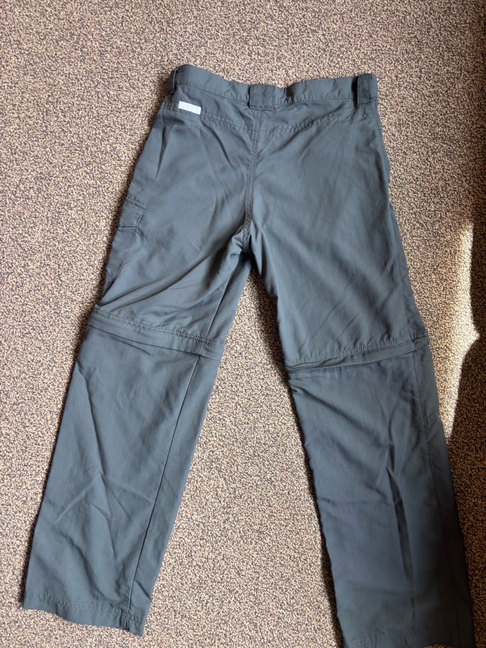 Columbia Kids Omnishade Convertible Cargo Pants in Dark Gray